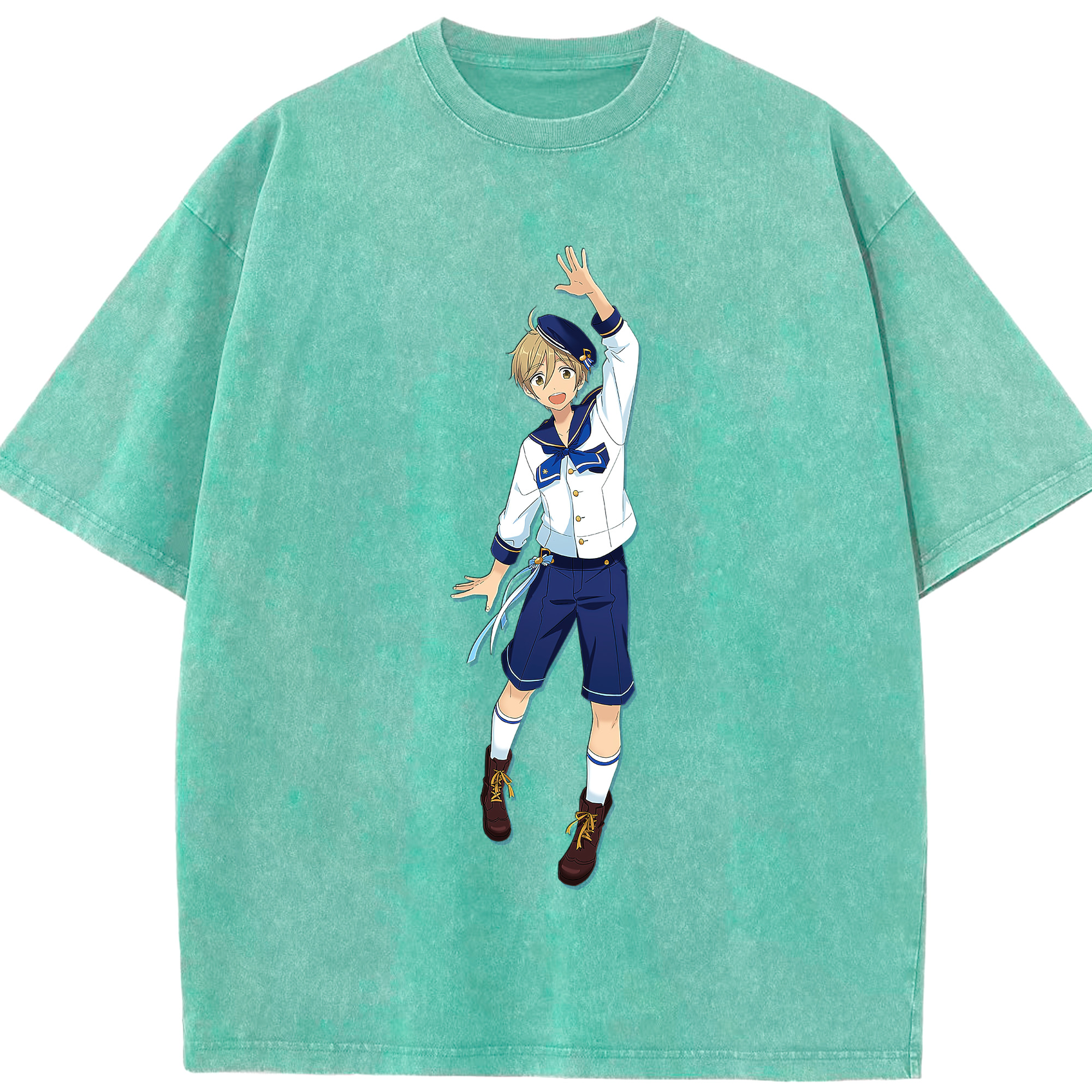 （画像用） あんさんぶるスターズ! Ensemble Stars 綿100% ヴィンテージ風 半袖Tシャツ（フロントプリント）